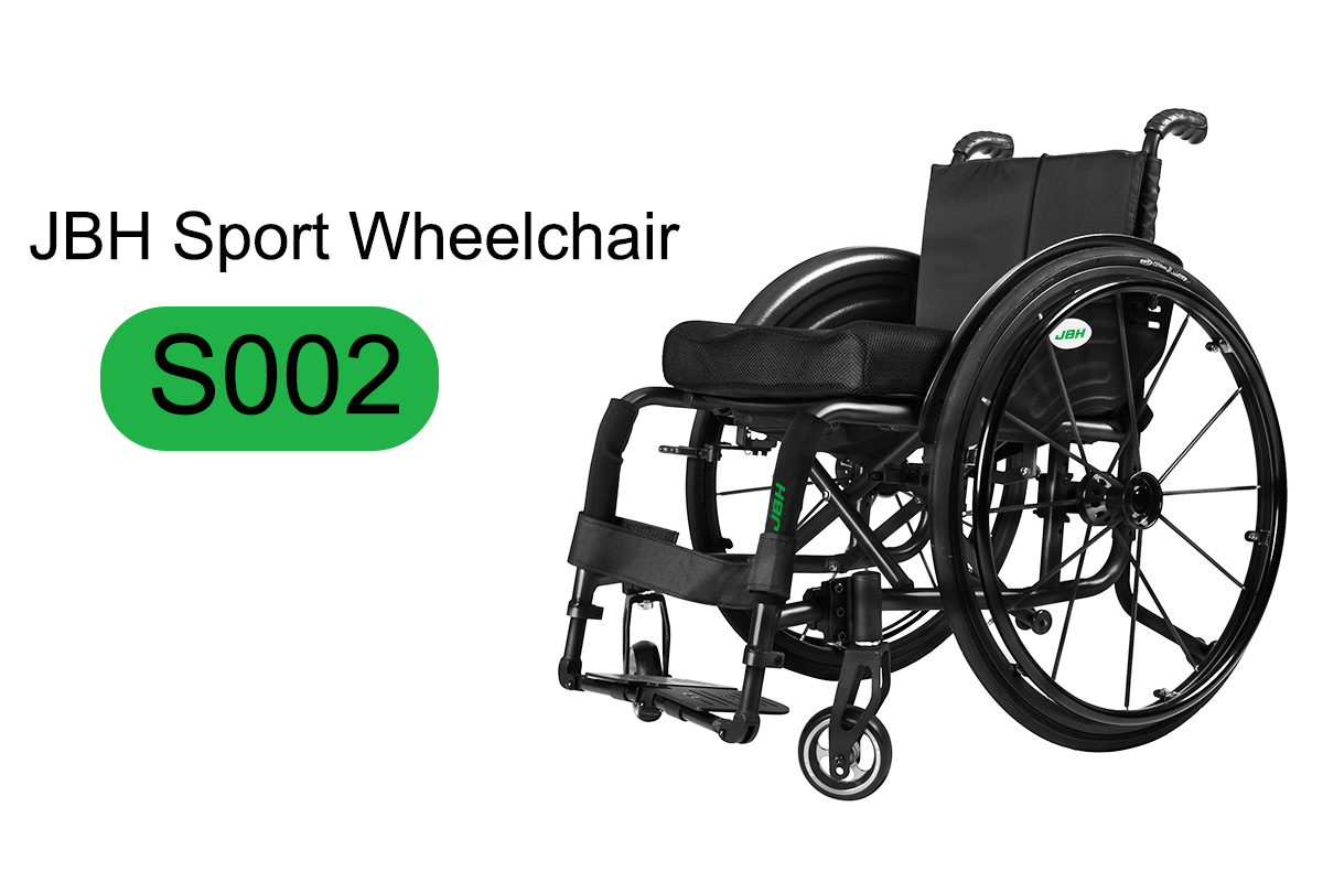 JBH S002 black Manual Wheelchair JBH S002 Schwarzer manueller Rollstuhl