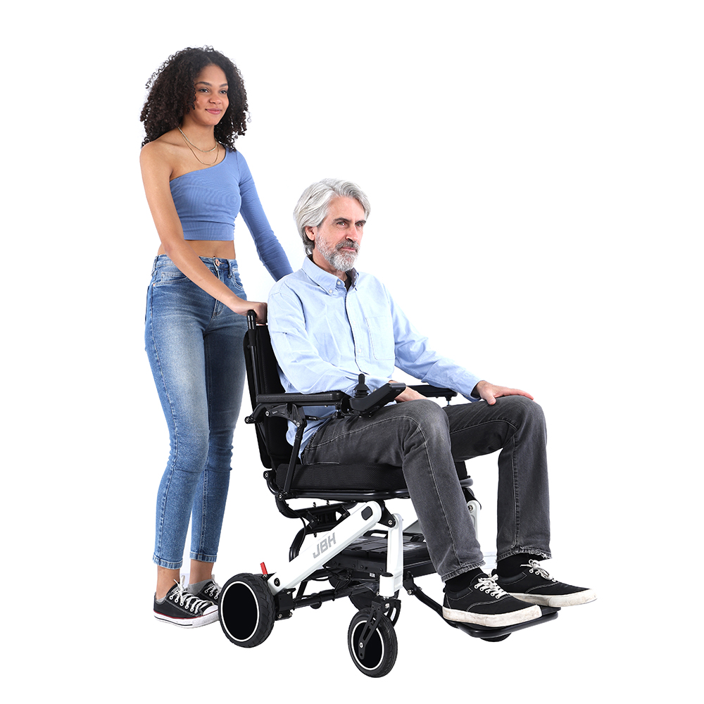 JBH Leichter faltbarer elektrischer Rollstuhl mit kompakter Größe D23