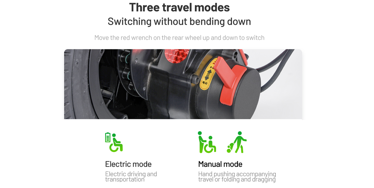 JBH Tragbarer elektrischer Rollstuhl