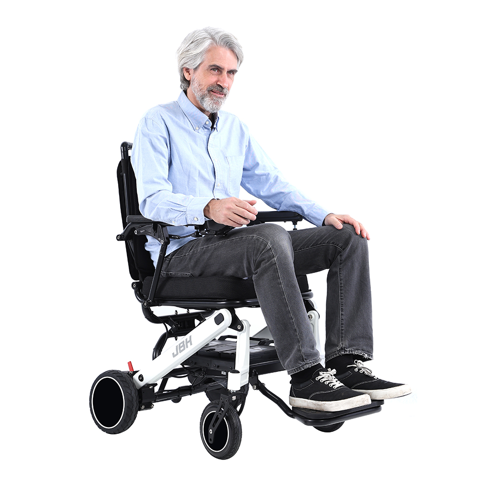 JBH Leichter faltbarer elektrischer Rollstuhl mit kompakter Größe D23