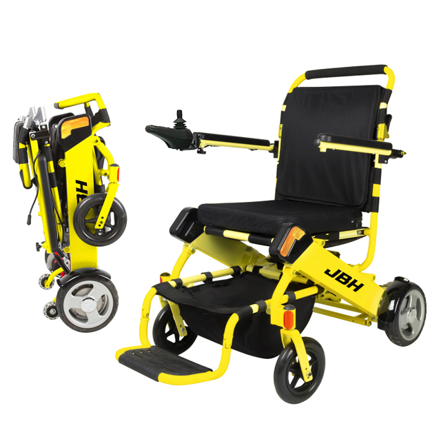 JBH Gelb faltbare Aluminiumlegierung Rollstuhl D05