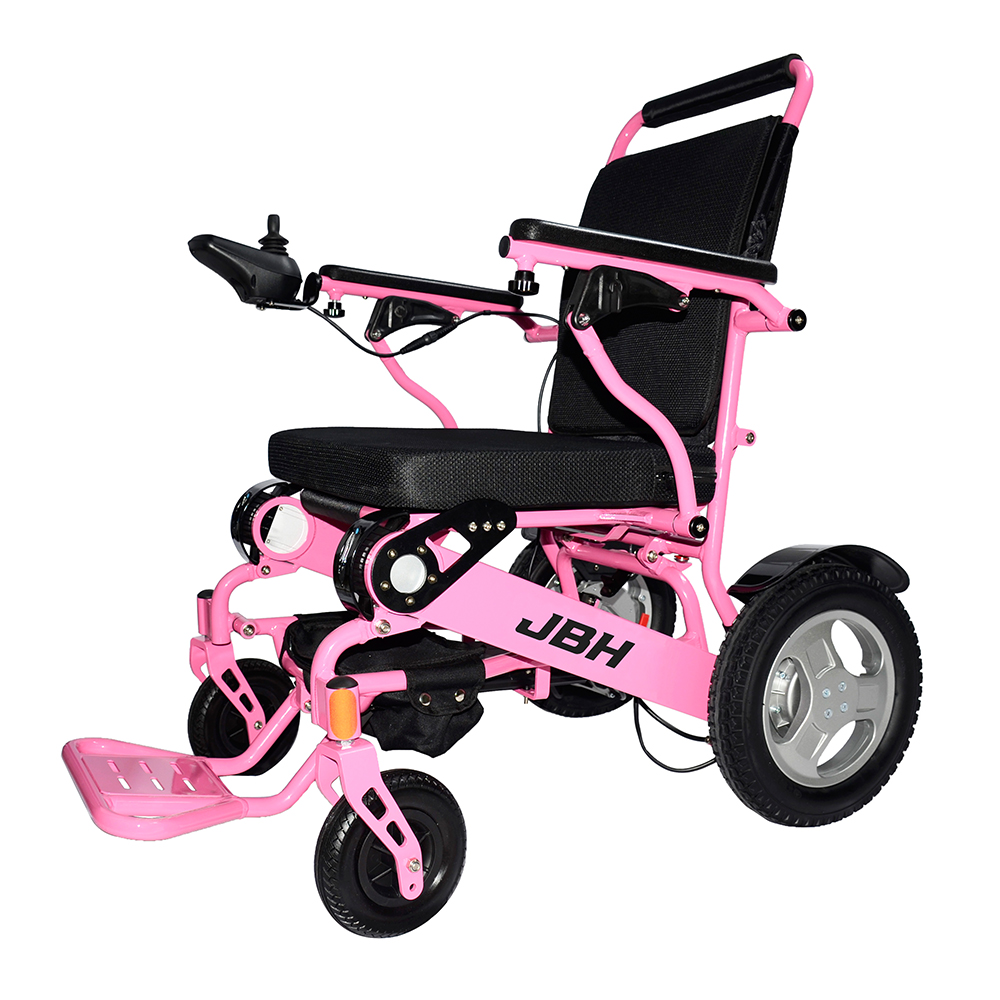 JBH Pink intelligent kraftvoller Aluminiumlegierung Rollstuhl D09